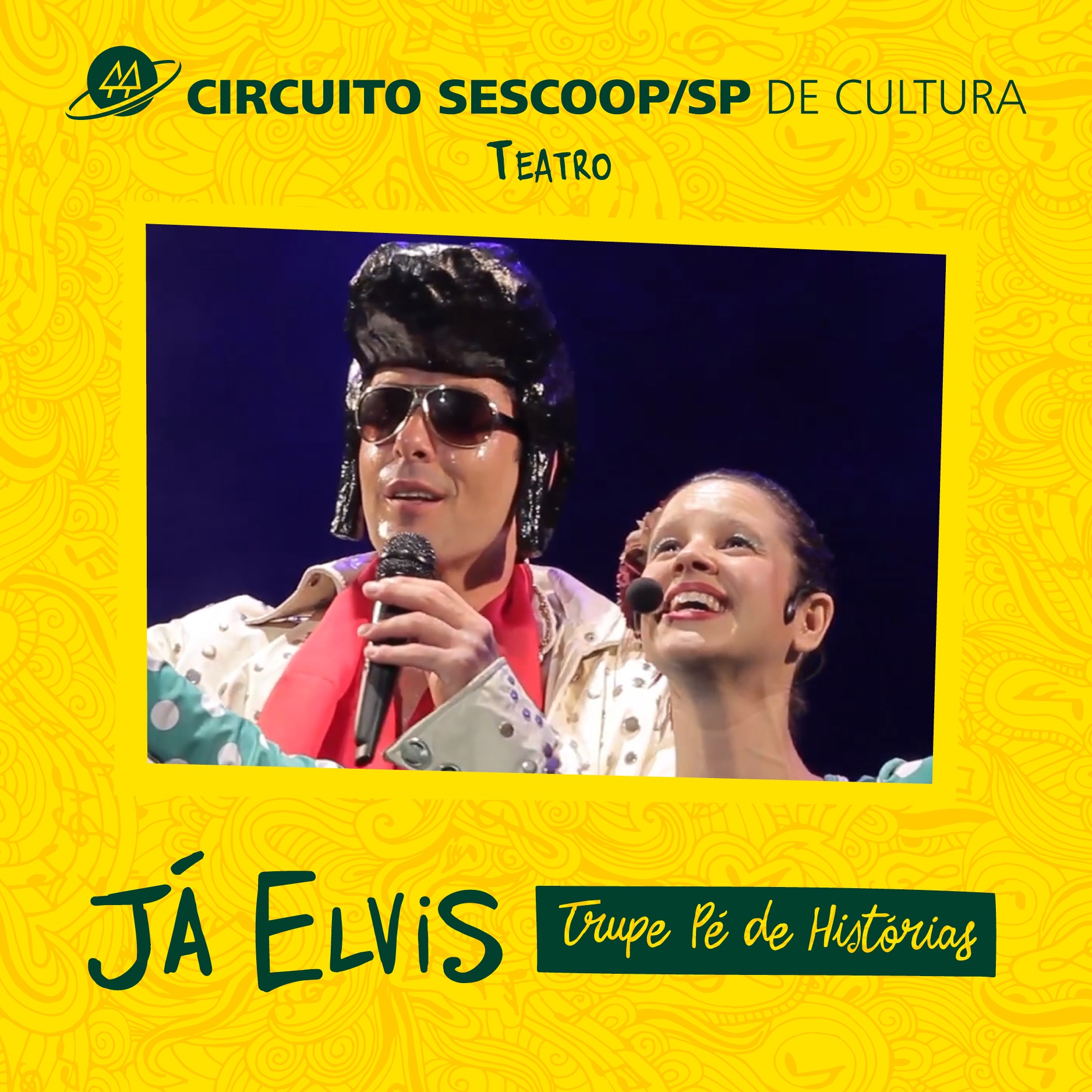 Circuito Sescoop/SP de Cultura leva o espetáculo "Já Elvis" a Andradina