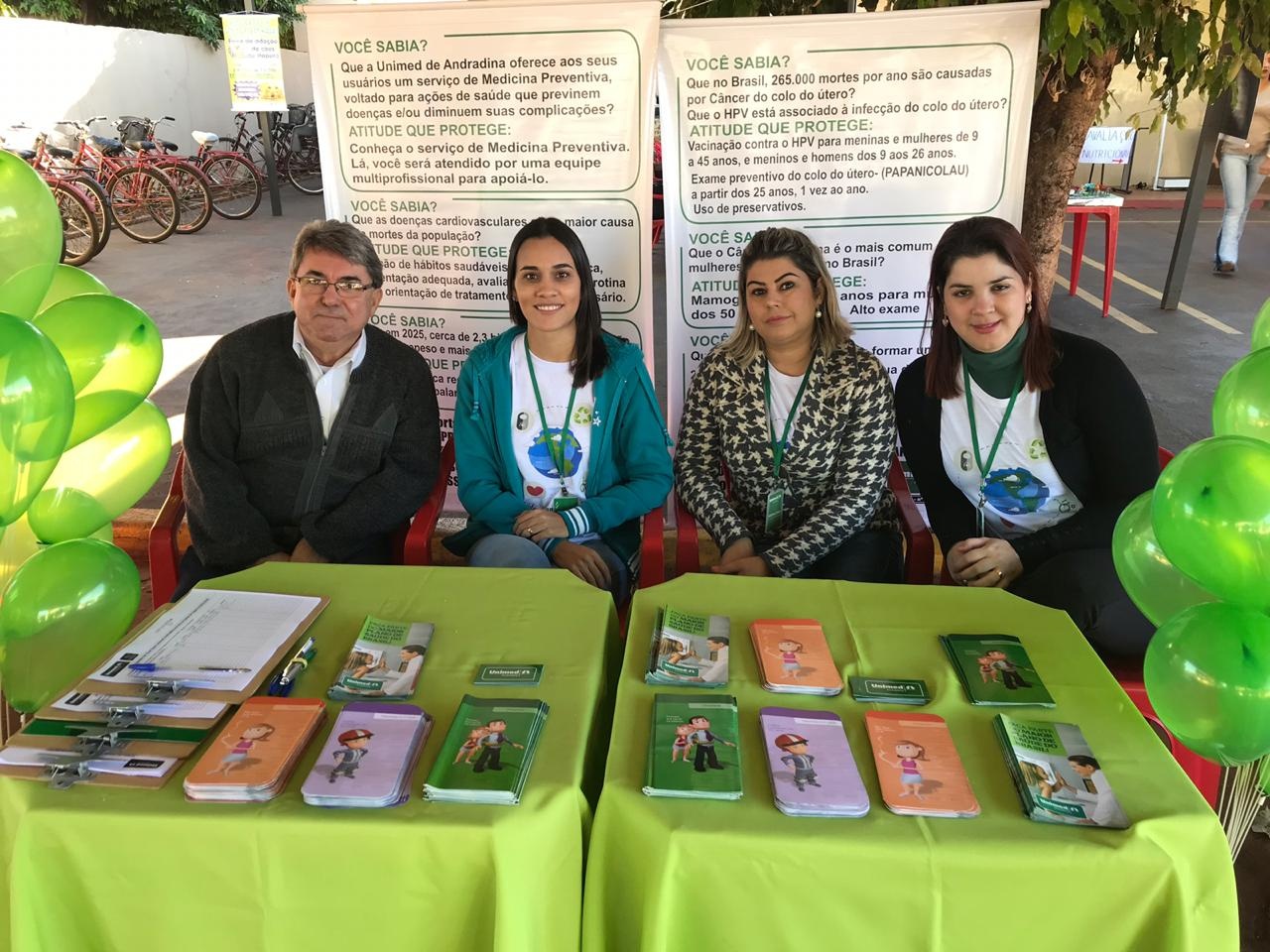 Viver Bem da Unimed Andradina participa da Feira de Saúde de Itapura